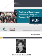 The Role of Peer Support Services Slides 6-2-15