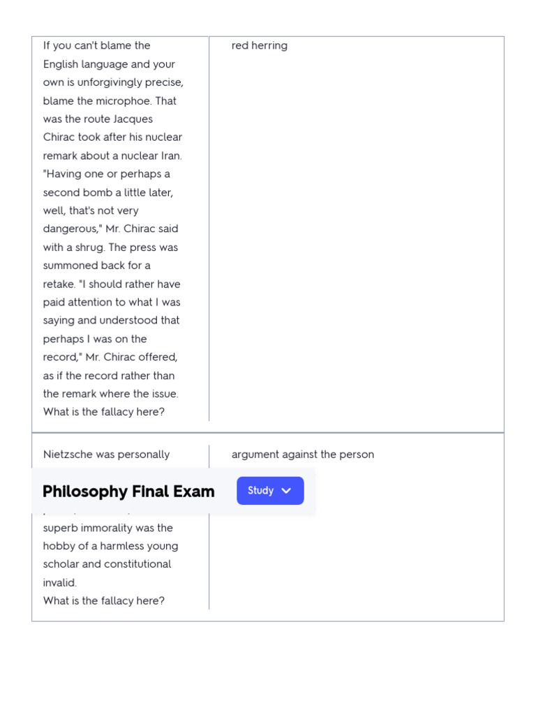 Philosophy Final Exam Flashcards Quizlet PDF