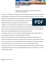 La salud mental docente en tiempos críticos