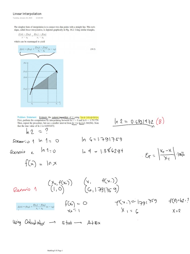 4.0 Linear Interpolation PDF