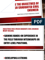 Objectives For A Fresh Graduate Civil Engineer