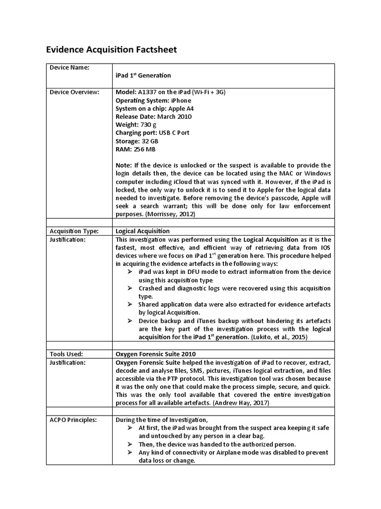 Digital Forensic | PDF | Ios | Computer Forensics