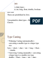 Java Data Types, Arrays, and Type Casting