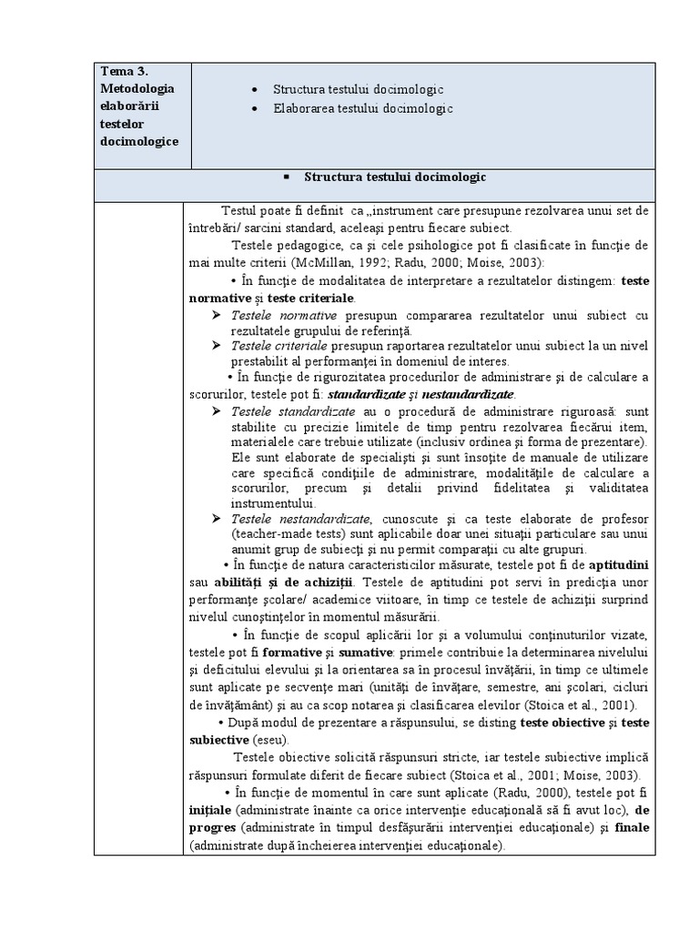 TME 3 Testul Docimologic | PDF