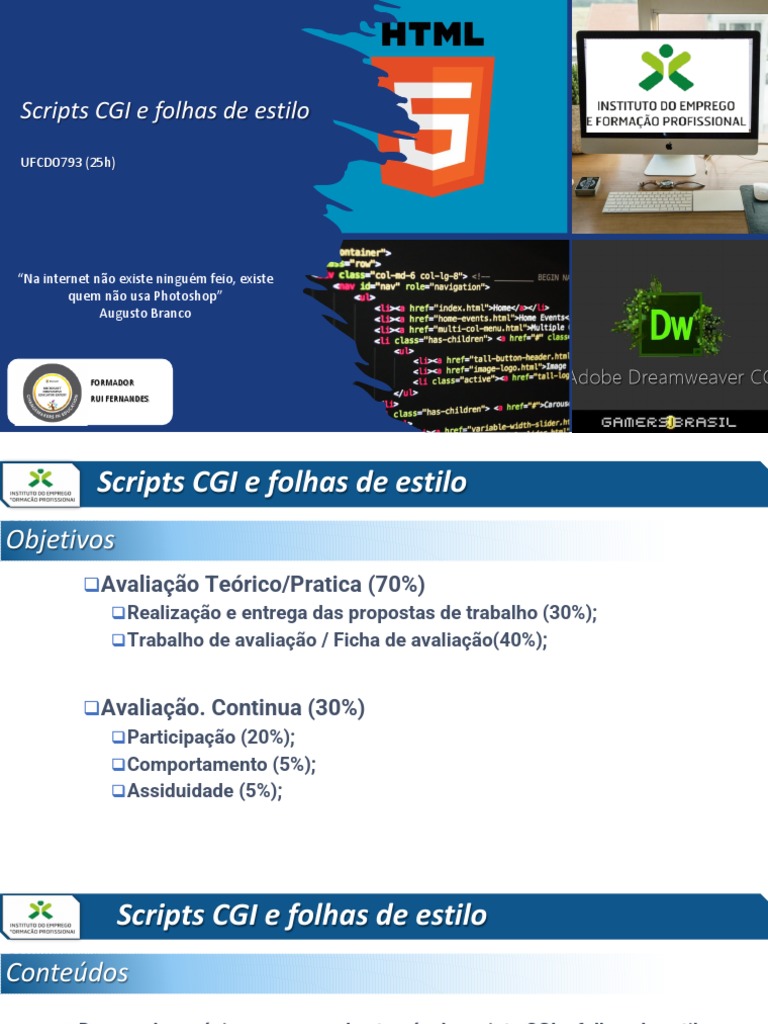 Scripts CGI e CSS para Web Design | PDF | Html | W3C