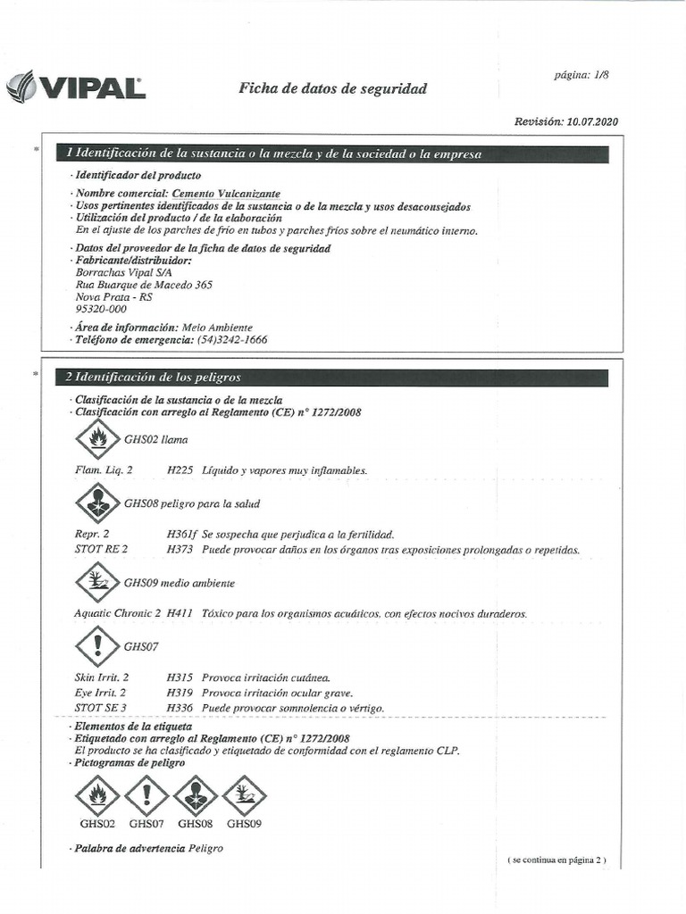 09 Cemento Vulcanizante Vipal | PDF