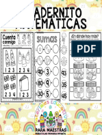 Cuadernito Con Tareas de Matemáticas Recopilado Por Materiales Educativos para Maestras