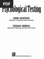 Anne Anastasi Department of Psychology Fordham University Susana Urbina Department of Psychology University of North Florida