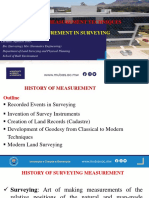 Lecure 1 - History of Measurement in Surveying