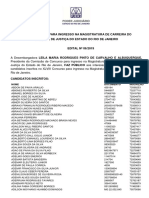 Candidatos inscritos no concurso para juiz do Rio de Janeiro