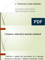 Istoricul Si Rolul Statisticii