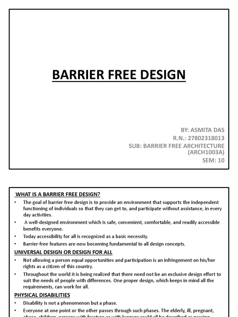 Barrier Free Design Pdf
