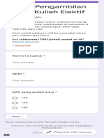 Form Pengambilan Mata Kuliah Elektif