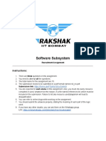 Assignment - Software Subsystem