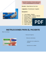 Controles Periódicos e Instrucciones para El Uso y Mantenimiento de La Prótesis-Grupo 02