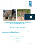 Final Need Assessment Report of Project Sites, Enhanced Management and Enforcement of Ethiopia's Protected Areas Estate Project