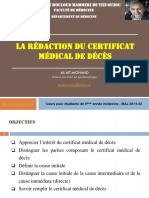La Rédaction Du Certificat Médical de Décès-2023