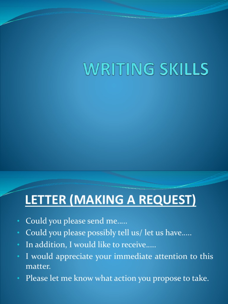 Letter Writing Skills | PDF