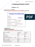 Ielts Fever Listening Practice Test 8 PDF