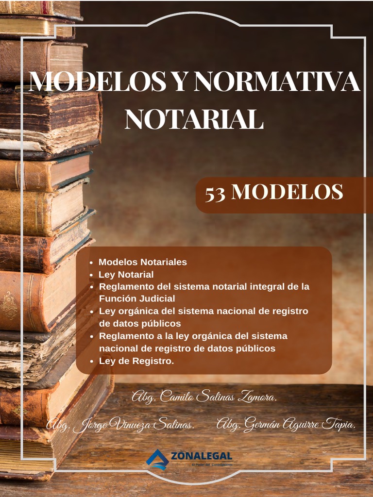 Indice Libro Modelos Notarial PDF Propiedad de la comunidad