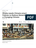 Dhaka Needs Climate-Smart Policies To Reduce Waterlogging in A Changing Climate