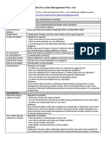 Data Management Plan Checklist