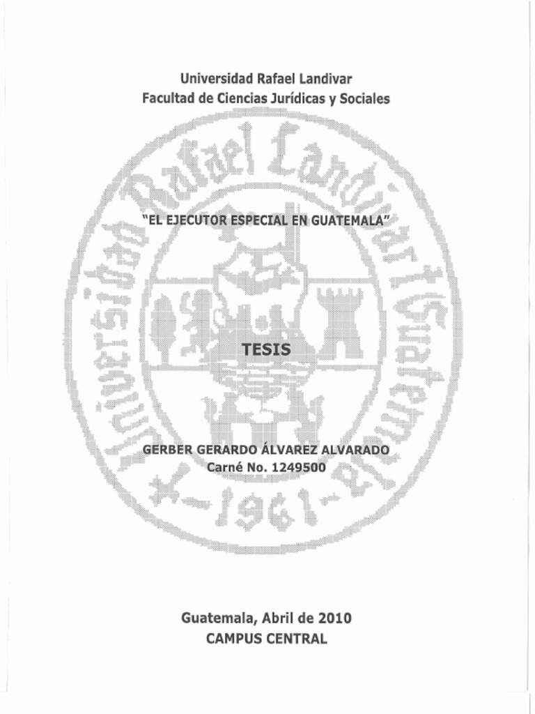 El Ejecutor Especial en Guatemala | PDF