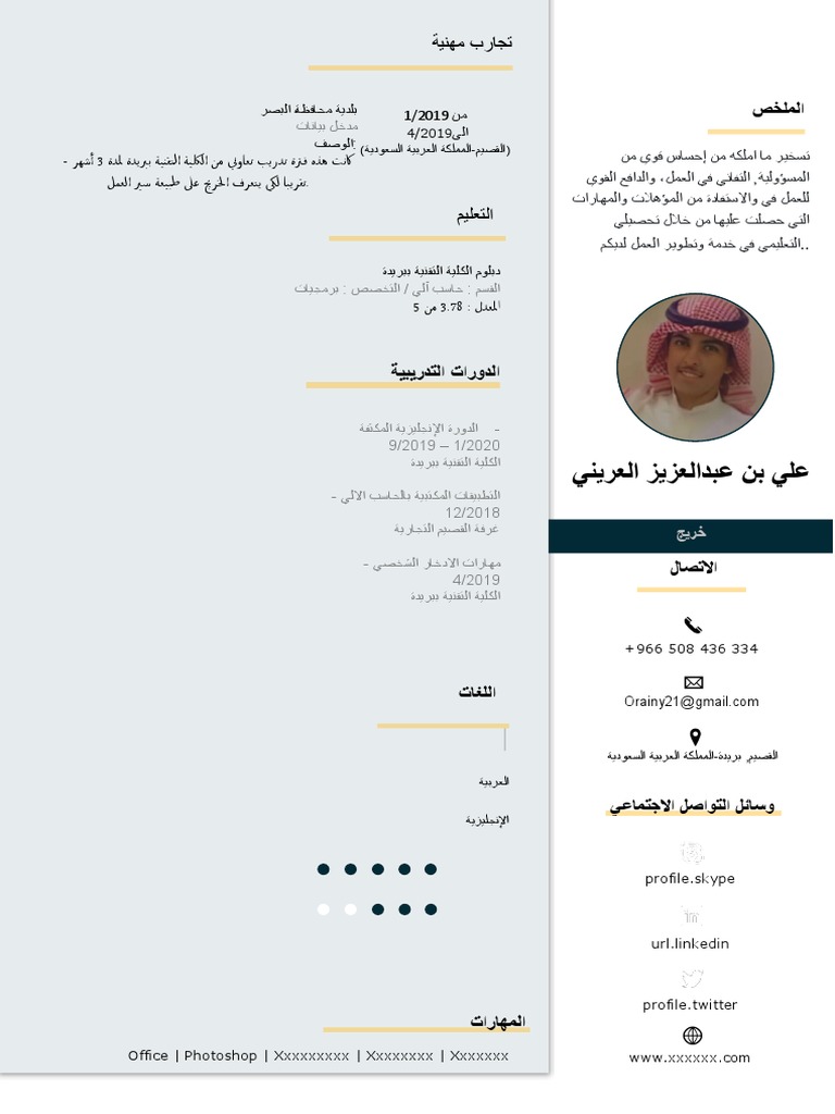 191 CV Template Two Column | PDF
