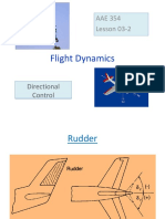 Flight Dynamics: Rudder Control and Design