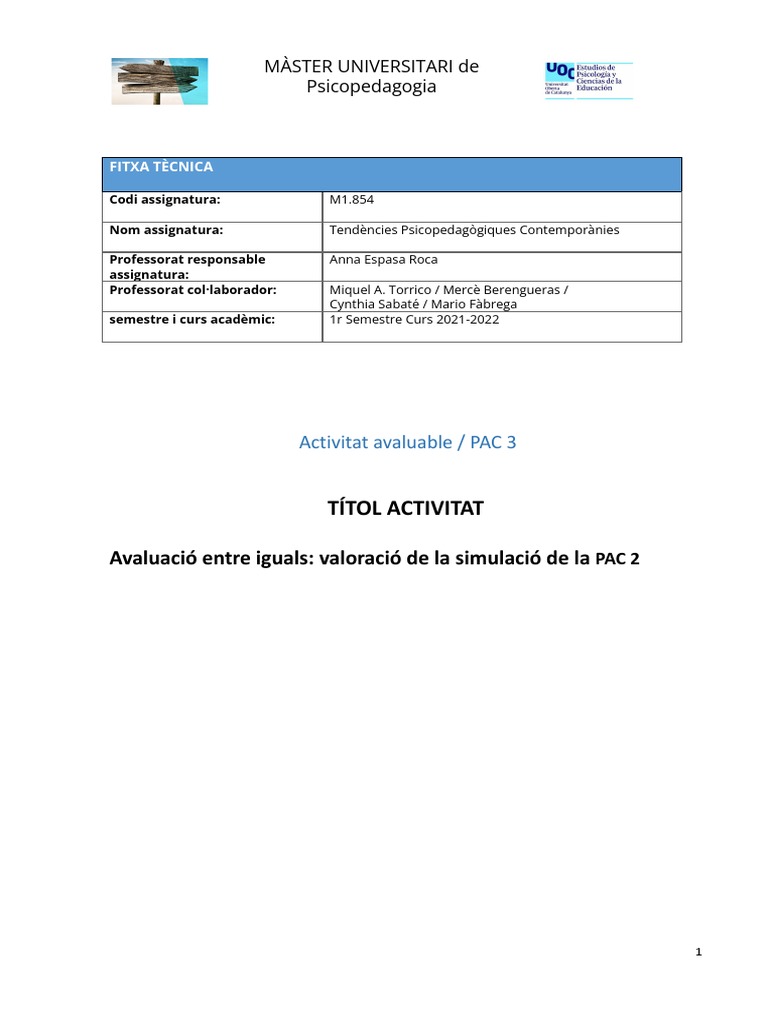 PAC 3 - CAT - 1r Semestre 21-22 | PDF