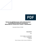 DT 101 Tablas Volumétricas Fuste