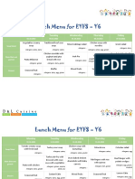 Lunch Menu October 2022 EYFS-Y6