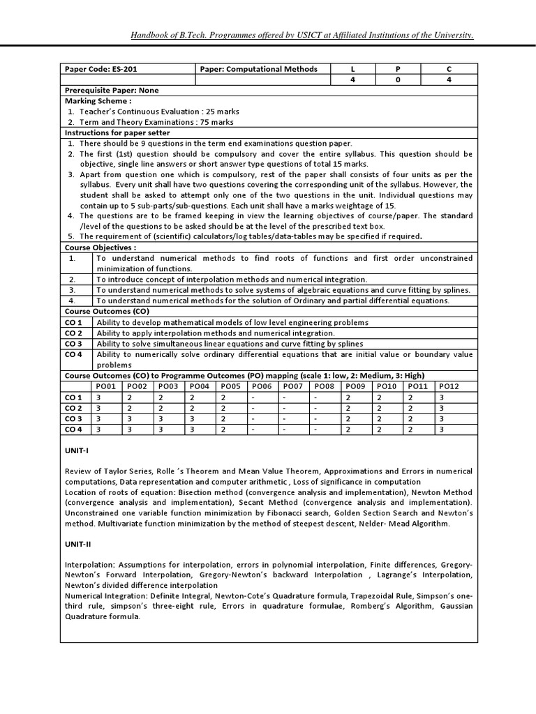 Syllabus 3rd Sem PDF Amplifier Numerical Analysis