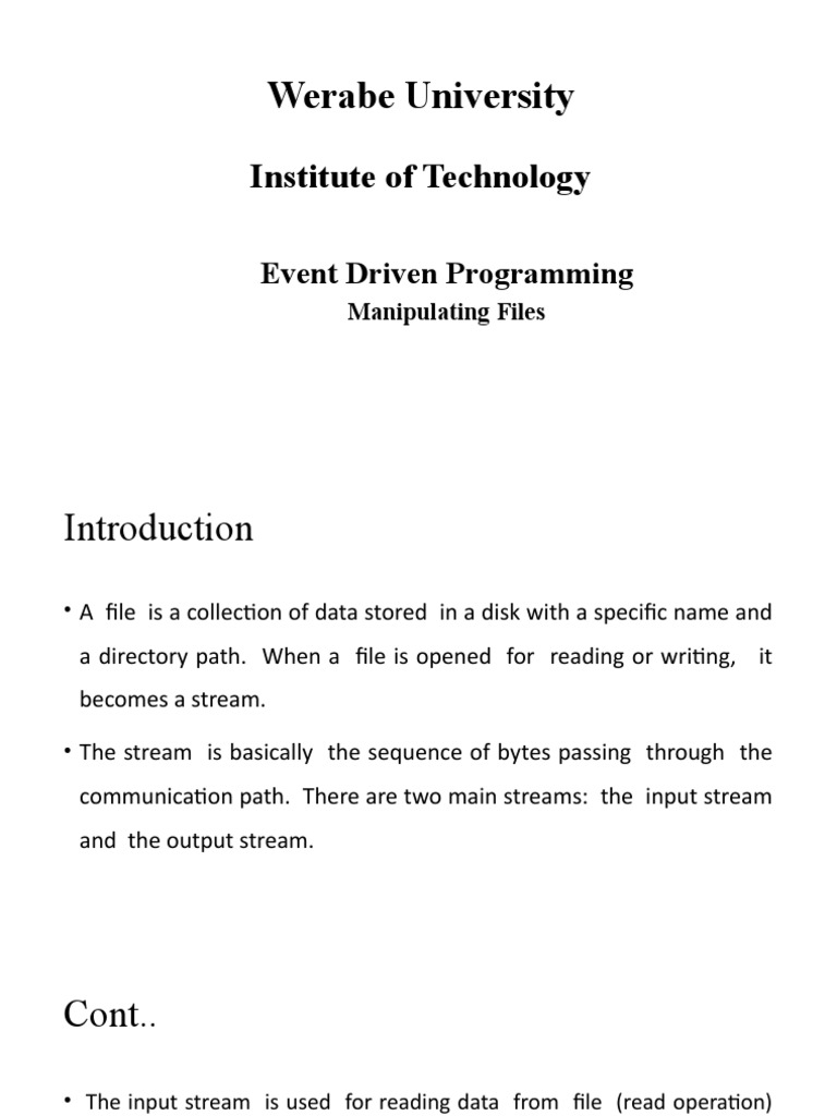 Manipulating Files with C Streams A Guide to Common File Input/Output