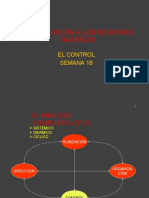 Introduc. Negocios Globales SEMANA 16 2022 EL CONTROL