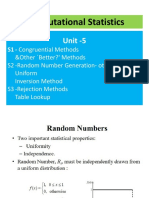 Computational Statistics: Unit - 5