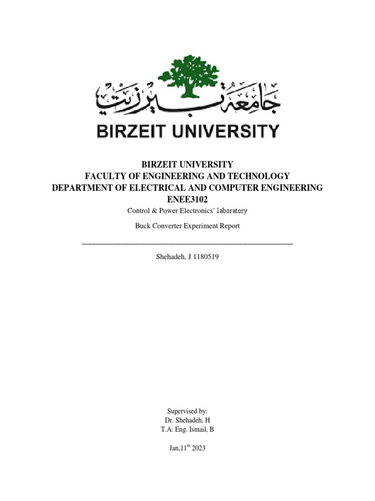 Buck Converter Experiment Report PDF Power Electronics Electrical