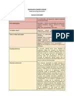 FICHA Lectura: La Problemática Del Patrimonio Cultural Inmaterial