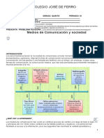 GRADO 5° TEMA 3 Medios de Comunicación y Sociedad