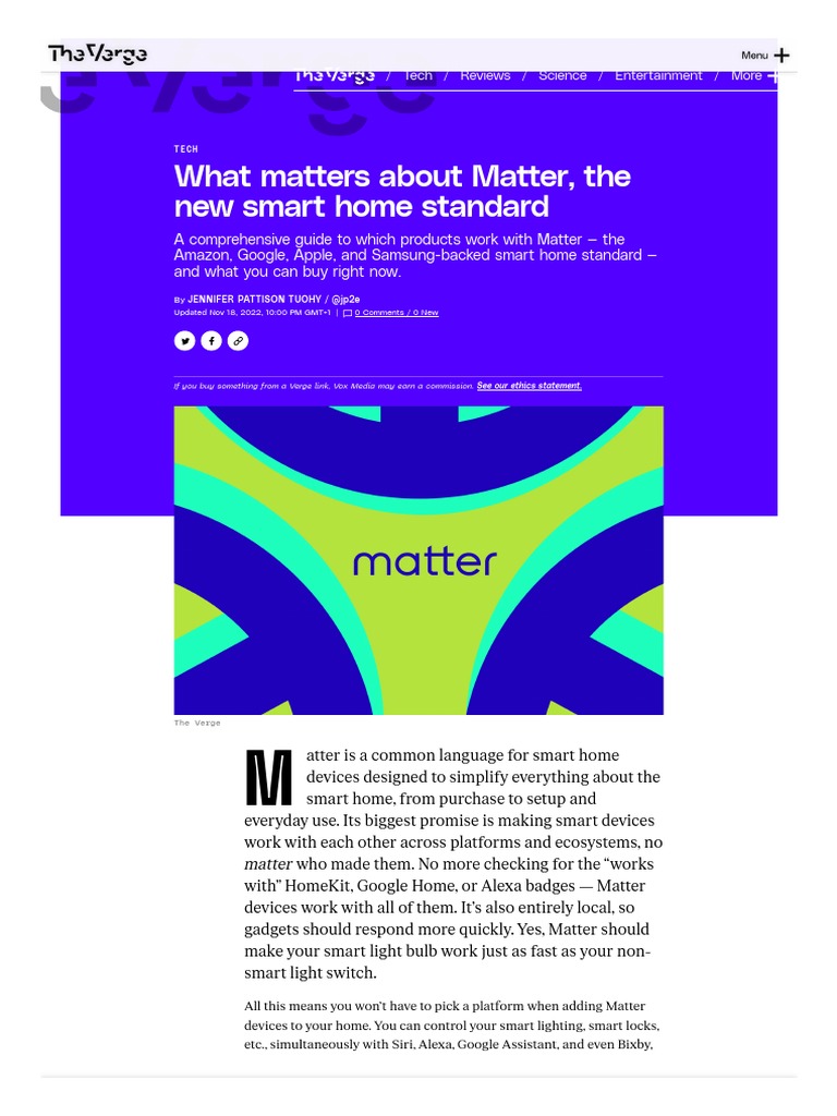 Which Smart Home Products Support Matter and How Amazon, Google, Apple ...