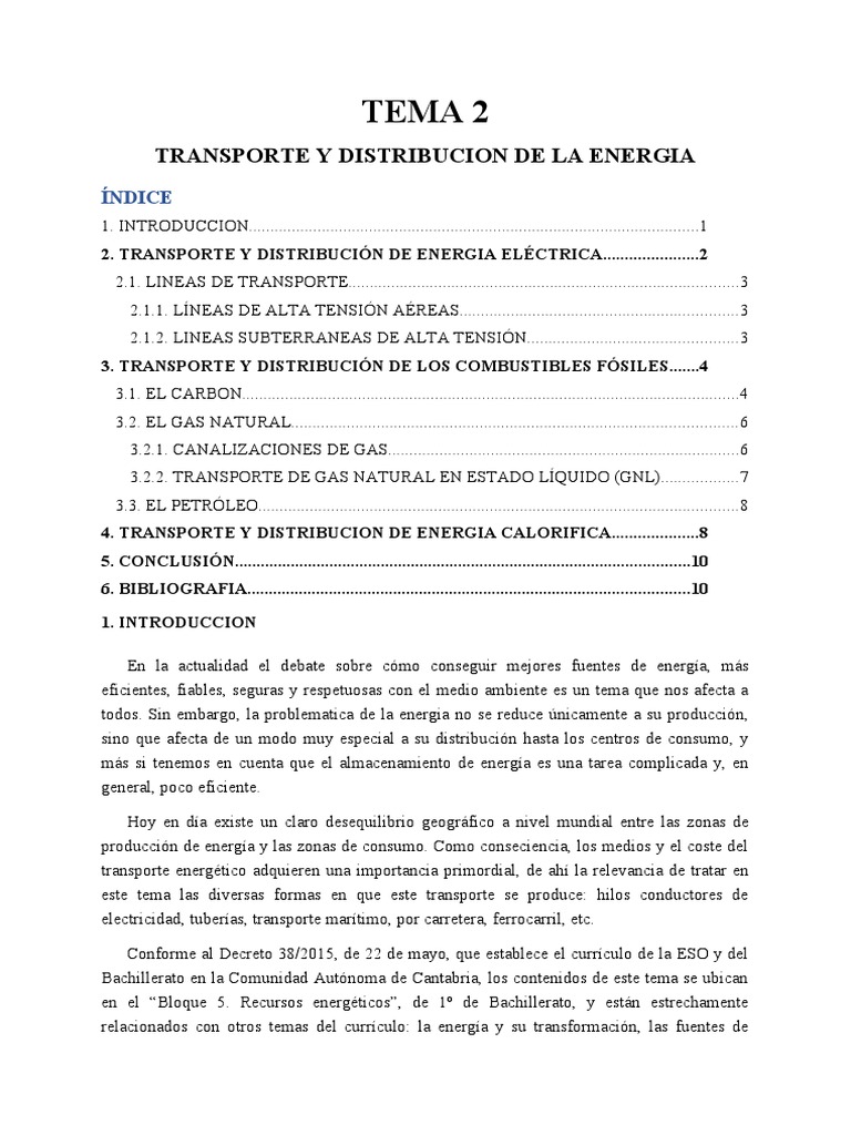 Transporte de Gas y Energía Eléctrica | PDF | Gas natural licuado ...