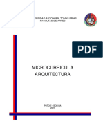 Uatf Arquitectura - Microcurricula 2021