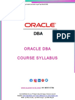 Oracle DBA Training Syllabus