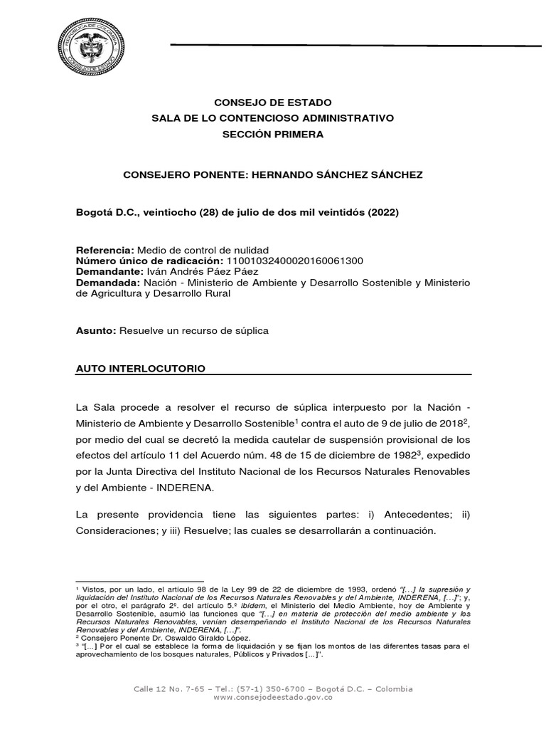 Ce sec1 exp2022 n00613 00 nulidad simple auto 20220728 7751446