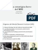 Terapia Estratégica Breve Del MRI: Luis de La Barra Psicólogo Clínico