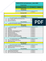 Calendario TENTATIVO de Examenes - Julio 2020 - Presenciales