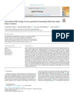 Assessment of The Energy Recovery Potential of Municipal Solid Waste Under Future Scenarios