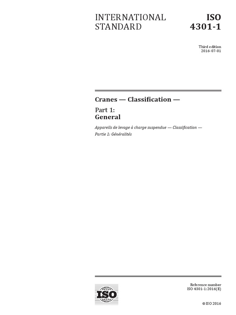 ISO 4301-1 2016 (E) - Character PDF Document | PDF | International ...