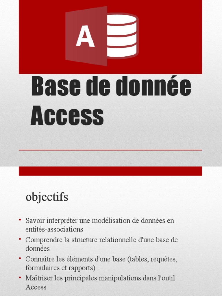 Cours access pdf bases de donn es microsoft access