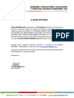 A - Certificado de Diseño SGSST